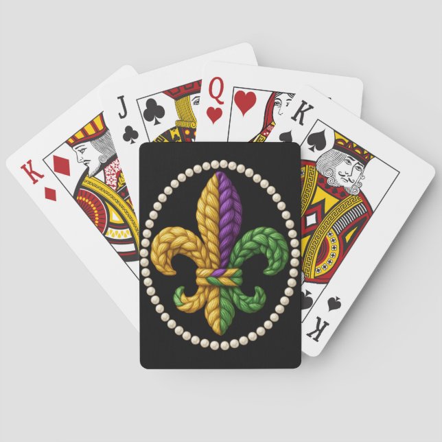 BARALHO OLHAR TRICOTADO MARDI GRAS FLEUR DE LIS (Verso)