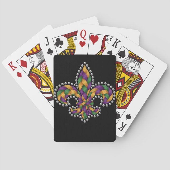 BARALHO OLHAR TRICOTADO MARDI GRAS FLEUR DE LIS (Verso)