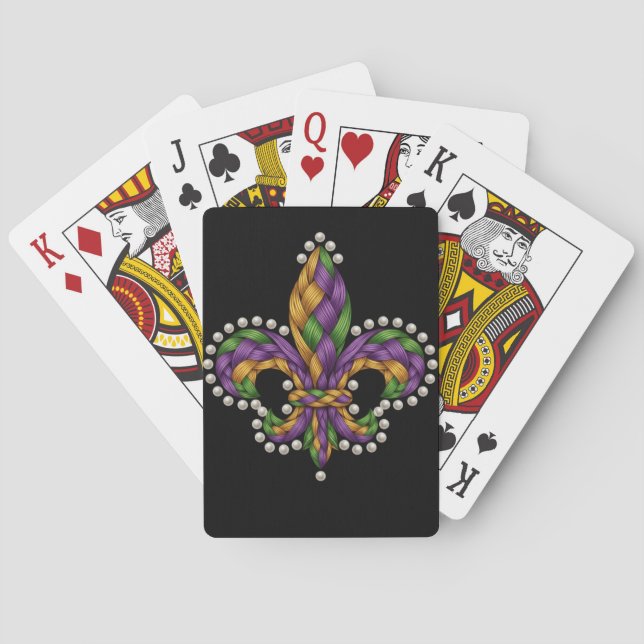 BARALHO OLHAR TRICOTADO MARDI GRAS FLEUR DE LIS (Verso)