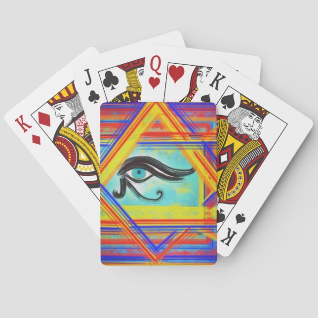 Baralho Olho de cartões de jogo de Horus (Verso)