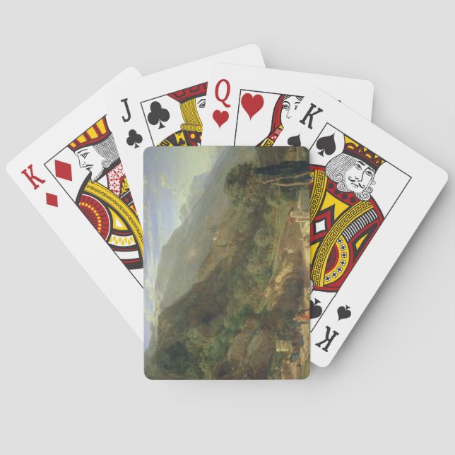 Baralho Oliveiras de Varenna, Lago Como, Itália, 1861 (o) (Verso)