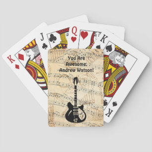 Baralho Onda de som Rock and Roll Guitar