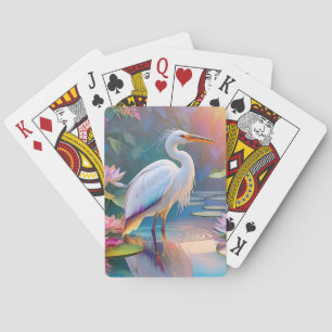 Baralho Orange Billed White Heron Fantasy Bird