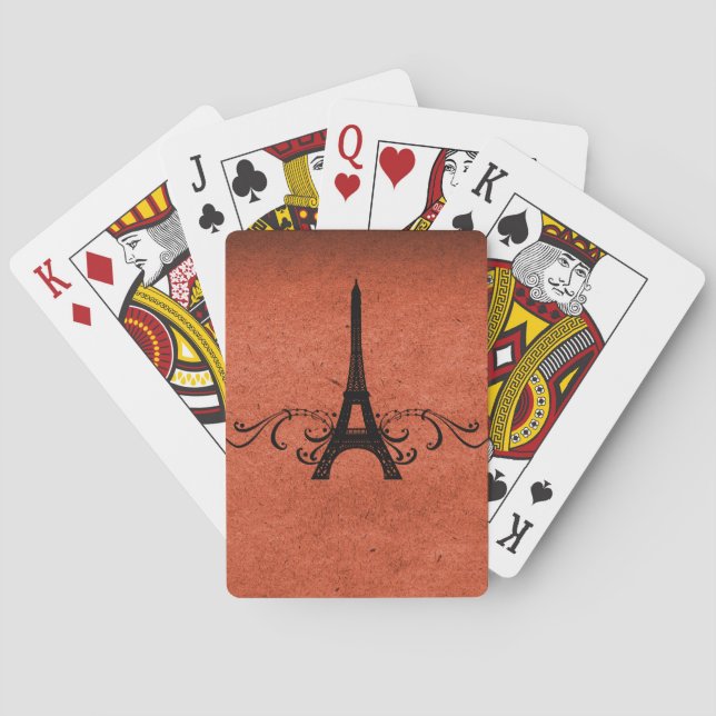 Baralho Orange Vintage French Flourish (Verso)