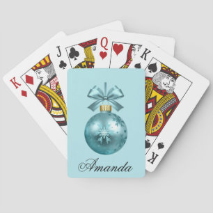 Baralho Ornamento Azul de Natal de Férias Gregas