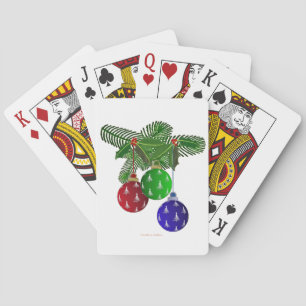 Baralho Ornamentos Coloridos de Árvores de Natal