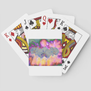 Baralho Orquídeas florais tropicais abstrato