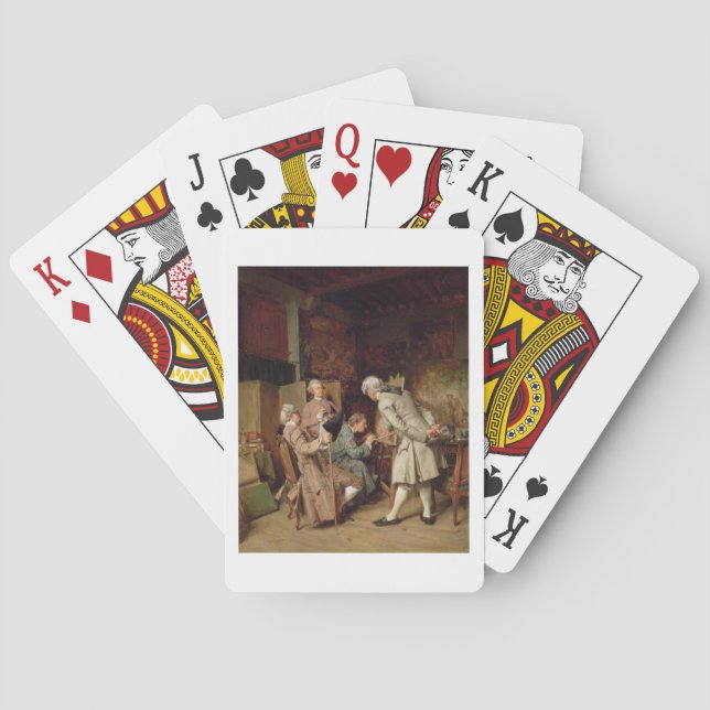 Baralho Os amantes da arte, ou o pintor, 1860 (painel) (Verso)