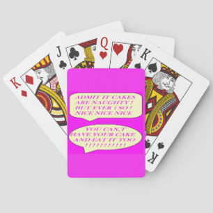 Baralho Os bolos são bons feitos para amantes de comida co