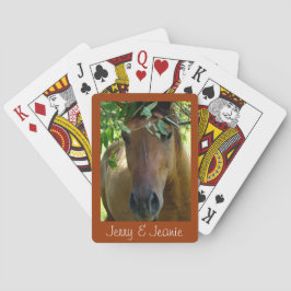 Baralho Os cartões de jogo do cavalo de Brown personalizam