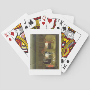 Baralho Os estábulos e dois cavalos correntes famosos pert