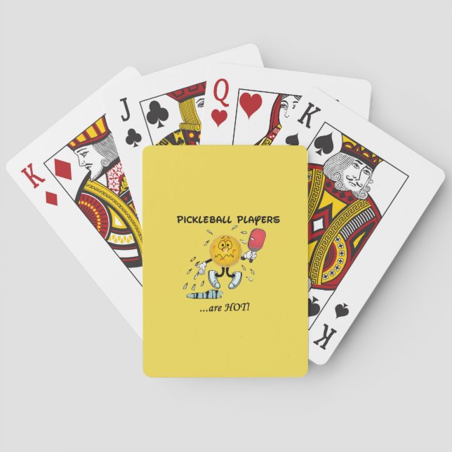 Baralho Os jogadores de Pickleball são cartões quentes (Verso)