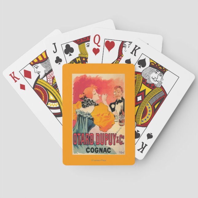 Baralho Otard-Dupuy & de conhaque do CO. poster do (Verso)