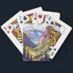 Baralho Ouray Colorado Viagem Art Vintage<br><div class="desc">Ouray no estilo de arte vetorial. Ouray,  Colorado,  também conhecido como Suiça da América,  é de longe um dos lugares mais subestimados no Colorado.</div>