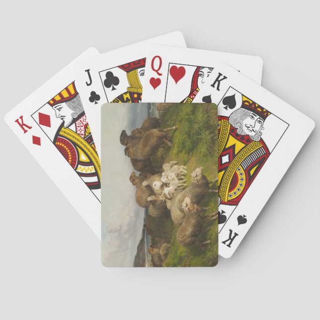 Baralho Ovelha em campo (por August Friedrich Schenck) (Verso)