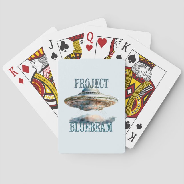 Baralho OVNI: Teoria da Conspiração Jogando Cartões (Verso)