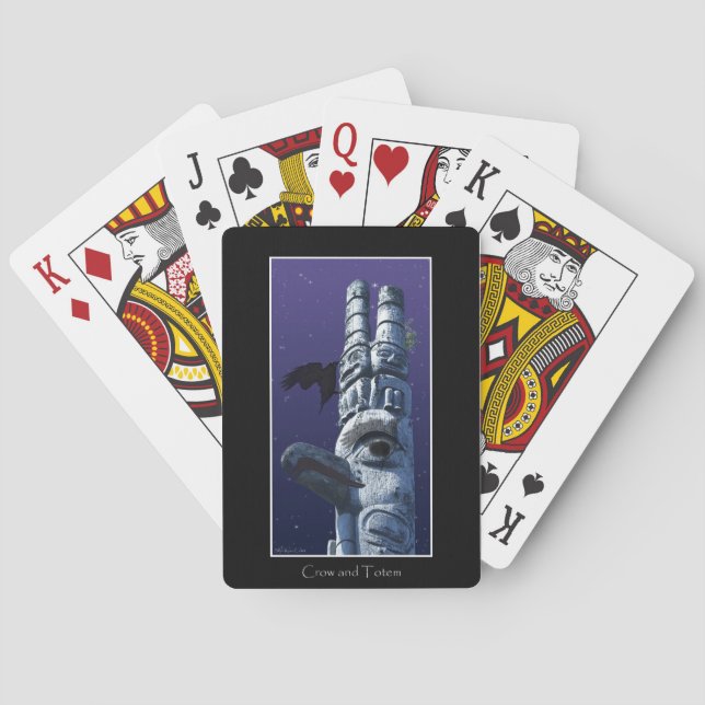 Baralho Pacote Flor Crow & Totem Pole Haida (Verso)