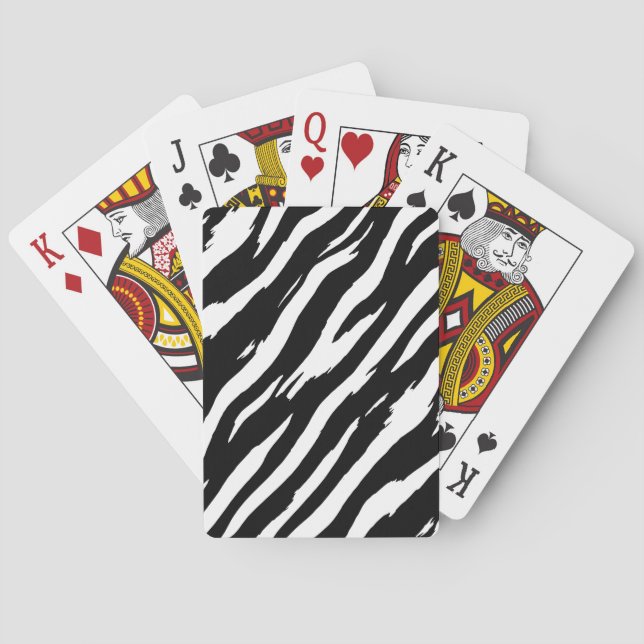 Baralho Padrão Clássico de Moda de Impressão de Zebra (Verso)