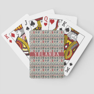 Baralho Padrão de Azulejos Mahjong Personalizado