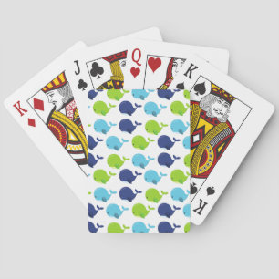 Baralho Padrão De Baleias, Baleias Cutas, Animais Do Mar