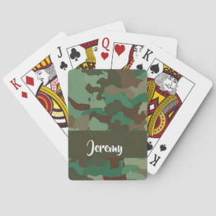 Baralho Padrão de camuflagem de nome personalizado