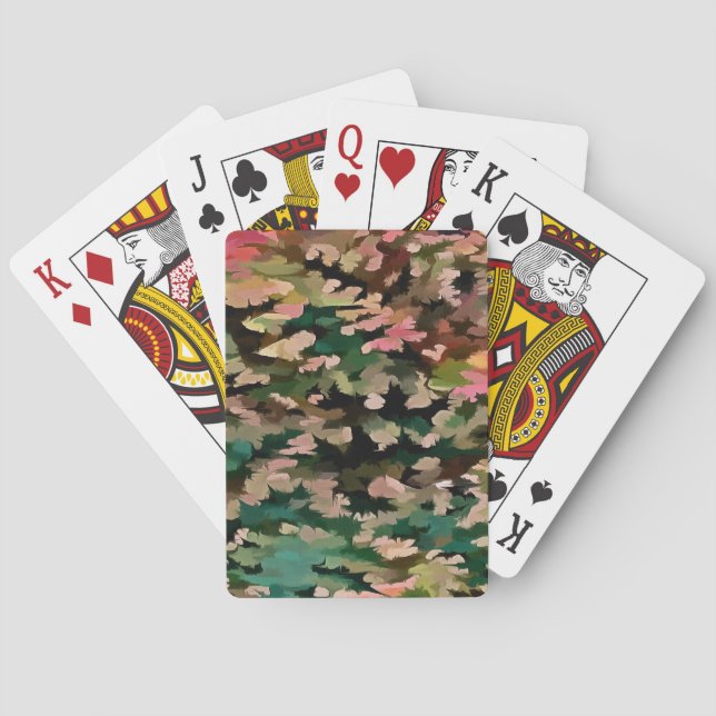 Baralho Padrão de Camuflagem Tons Outonais (Verso)