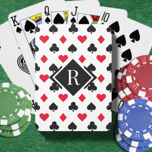 Baralho Padrão de Conjunto de Cartão de Poker Monograma