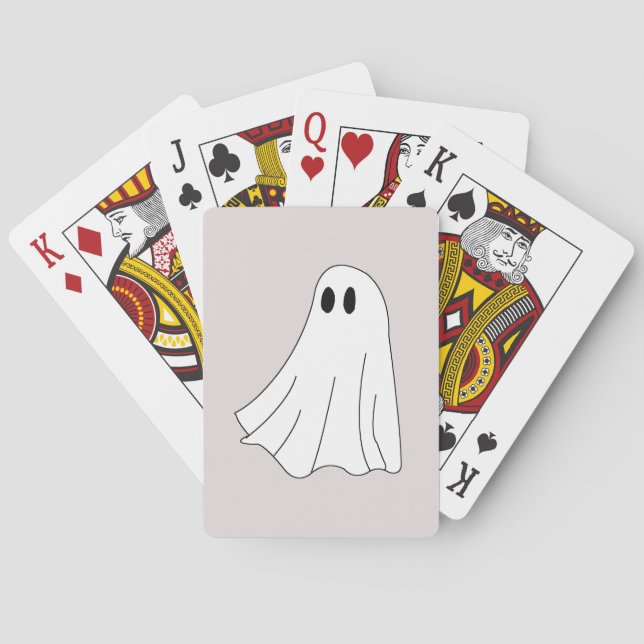 Baralho Padrão de Fantasma Pastel Fofo (Verso)
