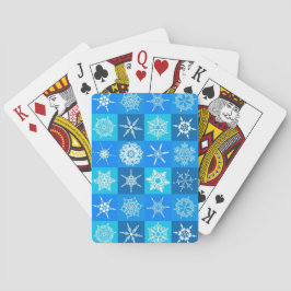 Baralho Padrão de Flocos de Neve Azul