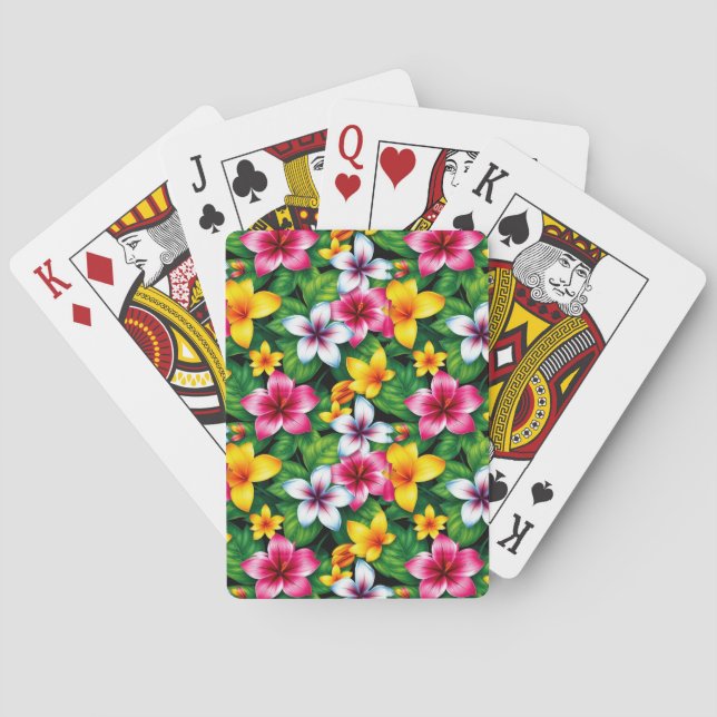 Baralho Padrão de Folhas e Folhas Multicoloridas-57577 (Verso)