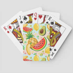 Baralho Padrão de Frutas de Verão Fresco