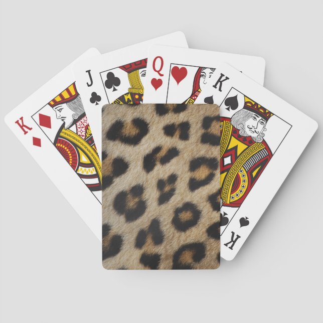 Baralho Padrão de impressão em animais de pele-leopardo-da (Verso)