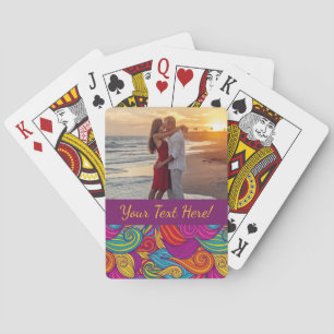 Baralho Padrão de Onda Giratória do Tom Colorido Retroat