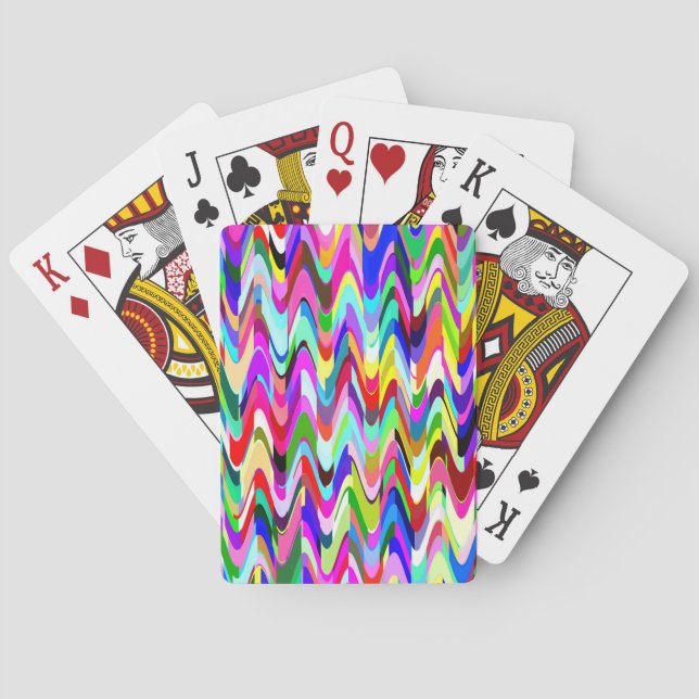 Baralho Padrão de Onda Mosaica abstrato nº 2 (Verso)