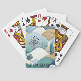 Baralho Padrão de Paisagem de Pastel