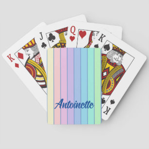 Baralho Padrão de Stripes de Pastel Retroativo