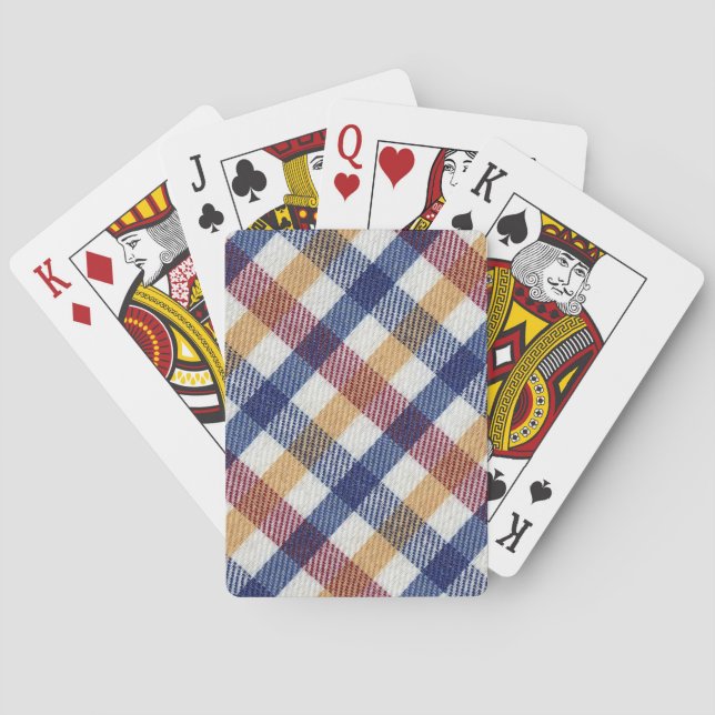 Baralho Padrão de Tartan multicolorido (Verso)