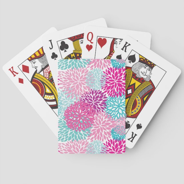 Baralho Padrão Floral Brilhante 2 (Verso)
