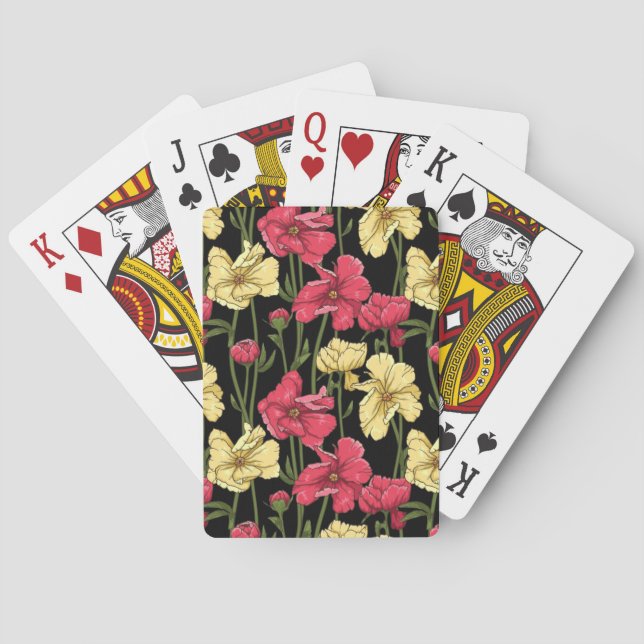 Baralho Padrão floral elegante 2 (Verso)