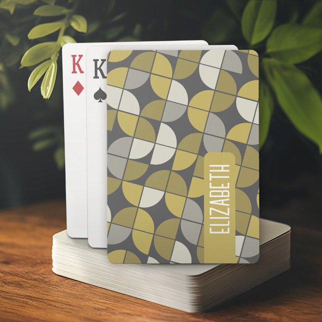 Baralho Padrão Trendy MCM Half Moon com bloco dourado (Personalized playing cards)