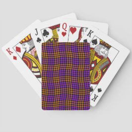 Baralho Padrão Xadrez Plaid Laranja Roxo Sem Costura