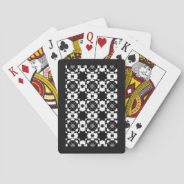 Baralho Padrão xadrez retrô minimalista – Design monocromá