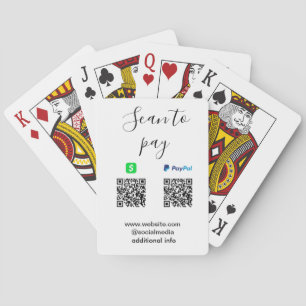 Baralho Pagar Paypal Cashapp digitalizar para pagar QR adi