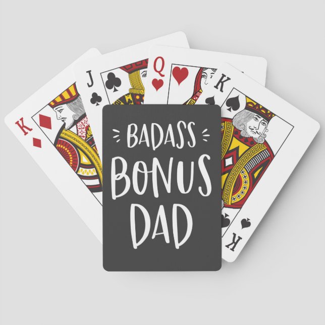 Baralho Pai Bonus Citação Stepdad Legal Stepdad Gift (Verso)