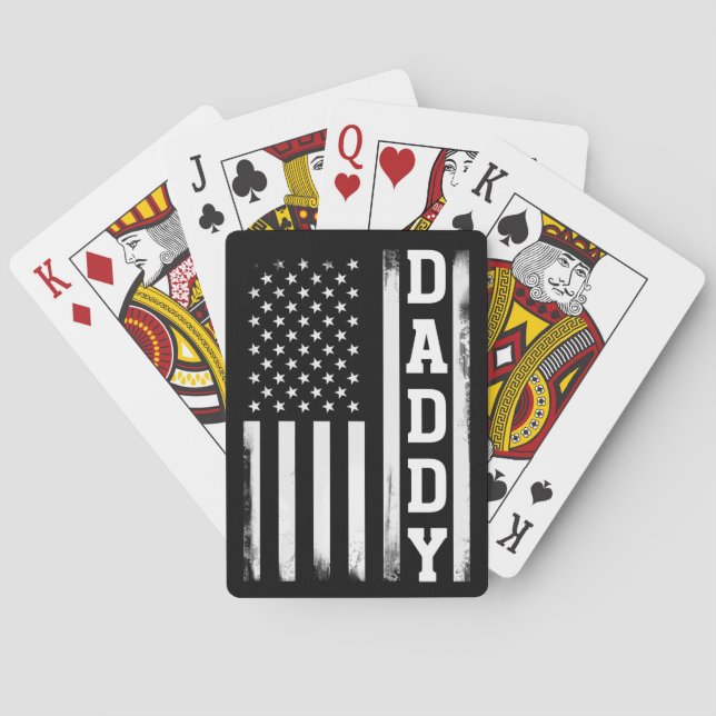 Baralho Pai com bandeira americana (Verso)