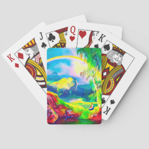 Baralho Paisagem da Noruega com arco-íris
