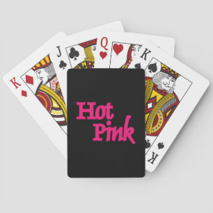 Baralho Palavra rosa-quente preta Poker jogando cartas