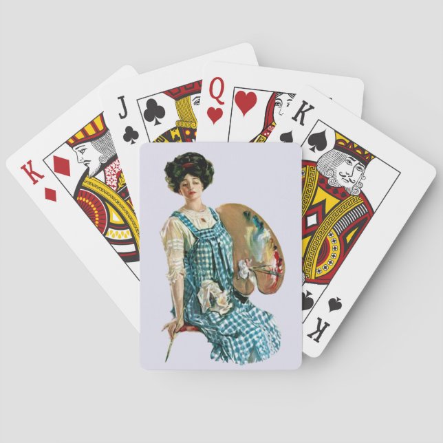 Baralho Paleta Dama Painter, Artista Vitoriana Vintage (Verso)