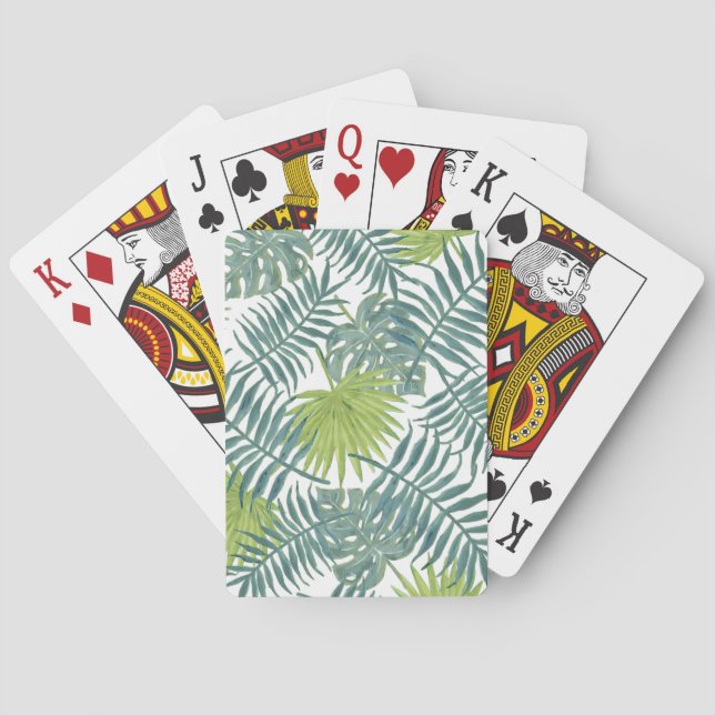 Baralho Palm Tree Fronds Pintando Havaiano (Verso)