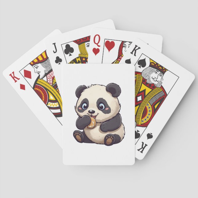 Baralho Panda comendo um biscoito (Verso)